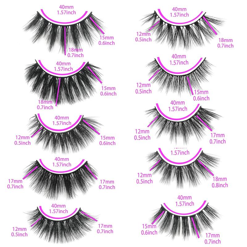 Formi False Eyelashes, 12-20mm 5D Fake Mink lashes Fuffy Natural Volume eye Lashes individual package Faux Mink EyeLashes