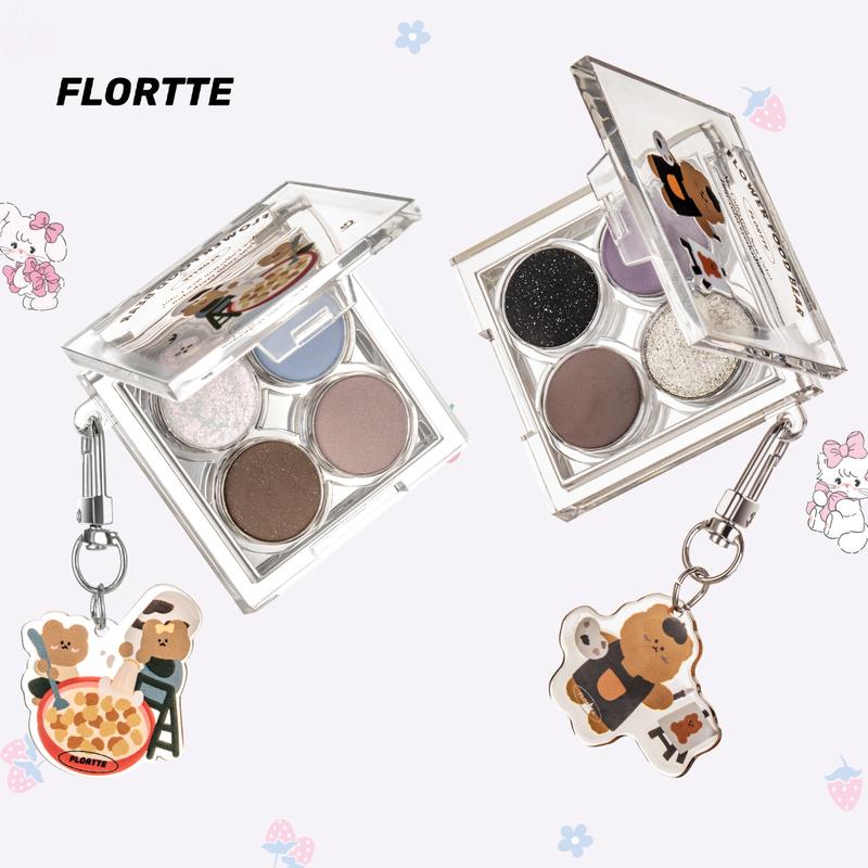 FLORTTE Flower Food Bear Four-Color Eyeshadow