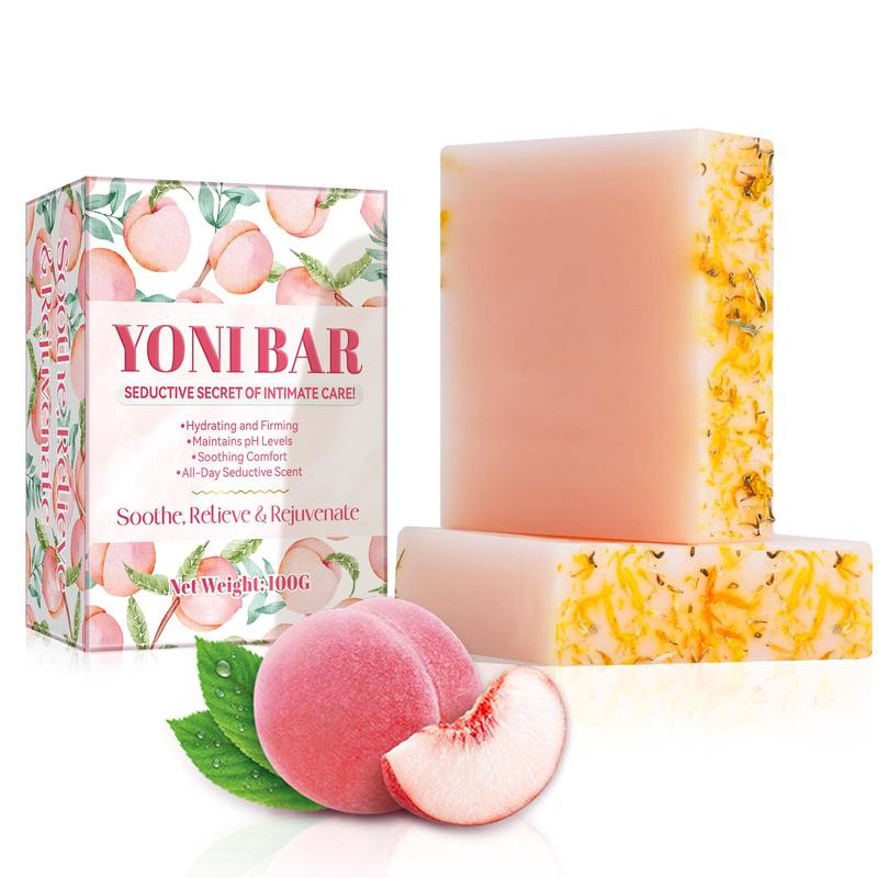 Peach Flavor Soap, 2 3 Counts Deep Cleansing Face & Body Moisturizing Oil Control Soap, Plant Extract Essential Oil Soap, Unisex Gift