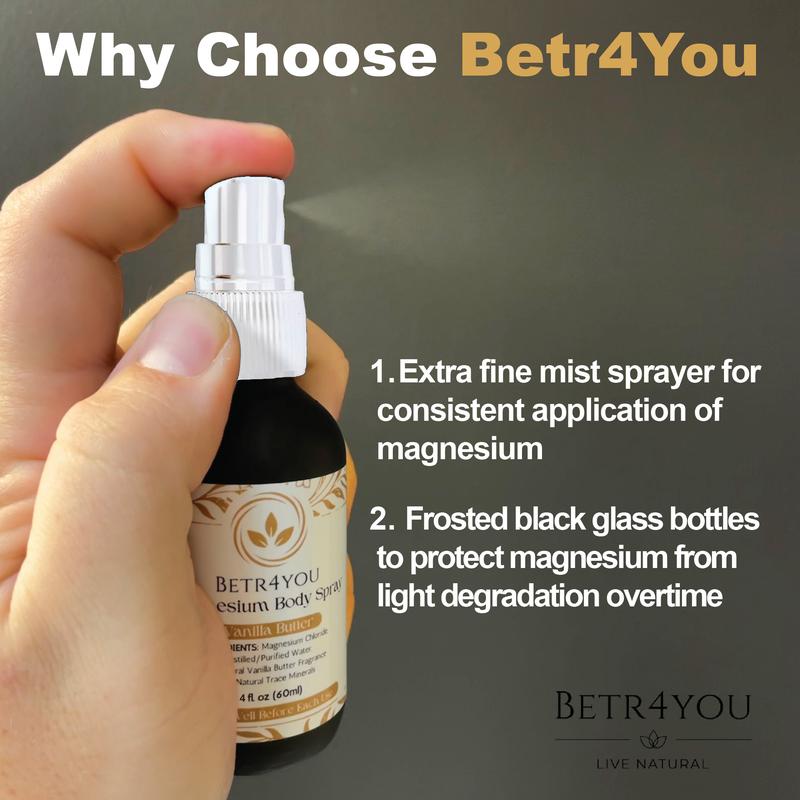 Betr4You - Topical Magnesium Body Spray - 4oz