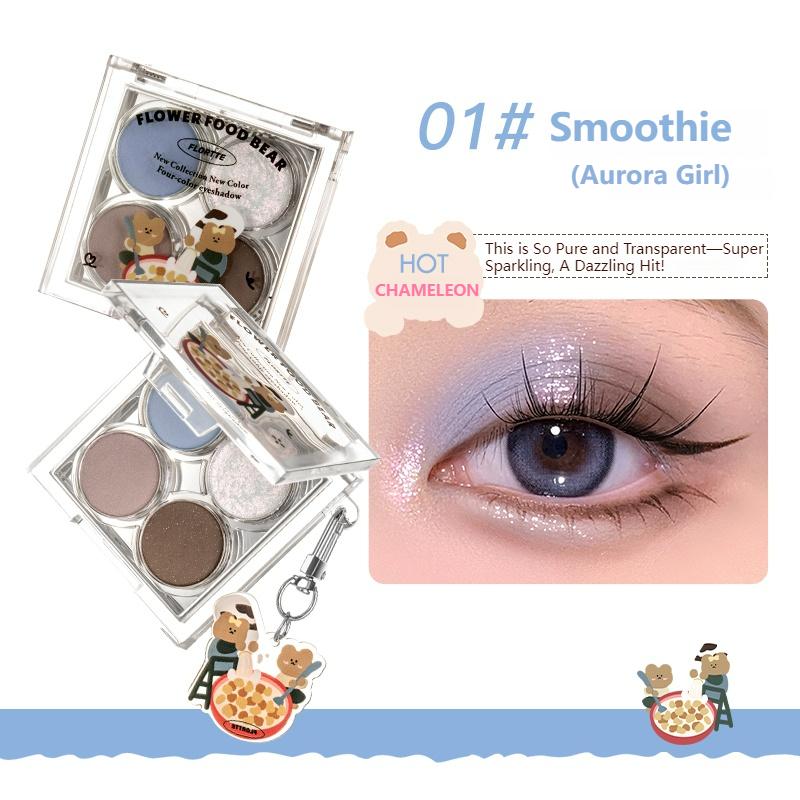 FLORTTE Flower Food Bear Four-Color Eyeshadow