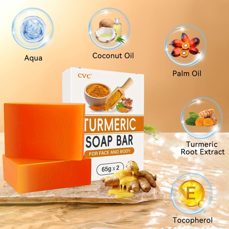 CVC Handmade Turmeric Soap Bar for Face & Body – Clears Acne, Fades Dark Spots, Smooths Skin (5 oz)