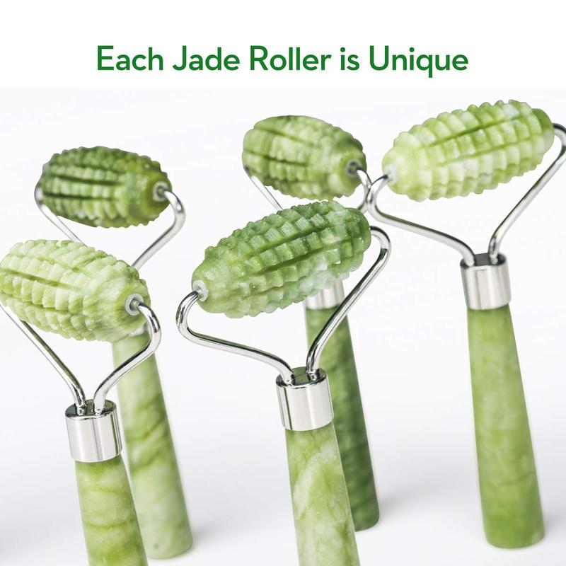 Jade Roller and Gua Sha for Face-3 in 1 Kit with Facial Massager Tool,100% Real Natural Jade Stone Anti Aging,Face Beauty Set for Eye Anti-Wrinkle