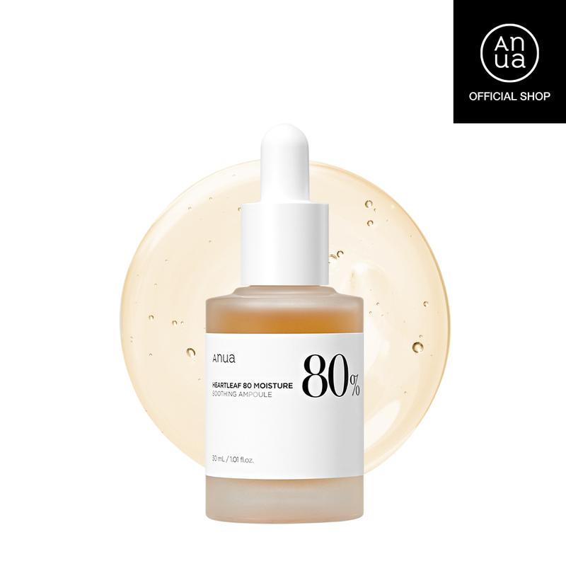 [Anua Official Shop] Heartleaf 80 Soothing Ampoule 1.01 fl.oz. (30ml)｜ Mild & Comfort Serums for Sensitive, Korean skin care, skincare comfort