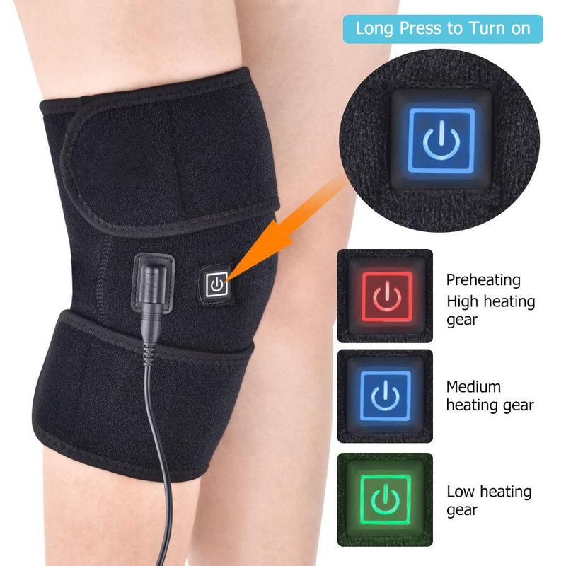 USB Plug Heated Knee Pads, 2 Counts set 3 Adjustment Electric Heating Warm Knee Pads, Personal Care Appliances for Home and Travel, Christmas Gift