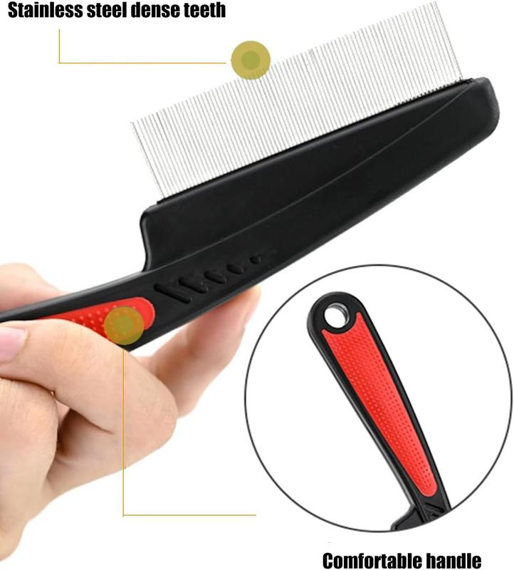 Anti-dandruff comb, stainless steel fine tooth comb, scalp psoriasis comb, anti-dandruff comb, scalp anti-poison comb, lice comb, multi-functional scalp massage comb, female, male, small gift