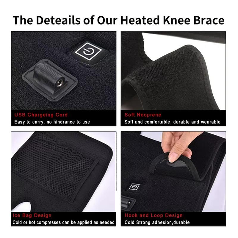 USB Plug Heated Knee Pads, 2 Counts set 3 Adjustment Electric Heating Warm Knee Pads, Personal Care Appliances for Home and Travel, Christmas Gift