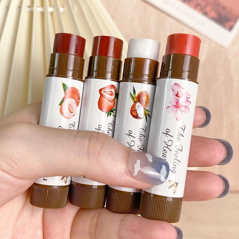 Peach Moisturizing Lip Balm, Waterproof Long-lasting Nourishing Lipstick, Color Changing Lip Care Lipstick, Lip Makeup Product for Women