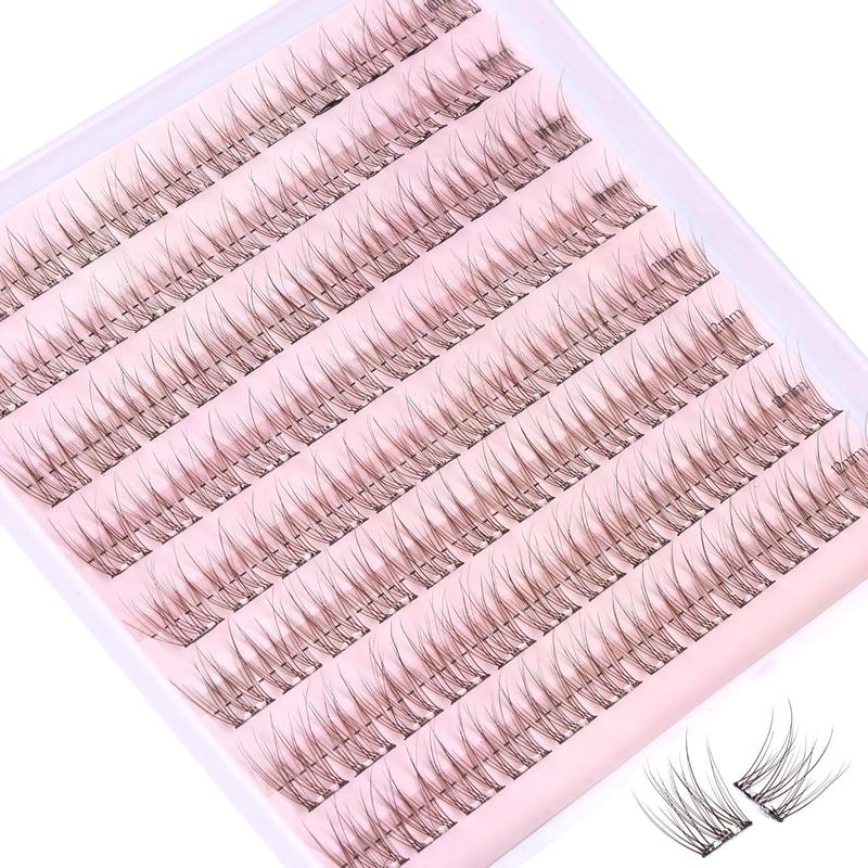 Brown Self Adhesive Lash Clusters Eyelash Extensions Self Adhesive Eyelash Clusters 120pcs DIY Individual Lash Extensions Natural Wispy Cluster Lashes by Ruairie