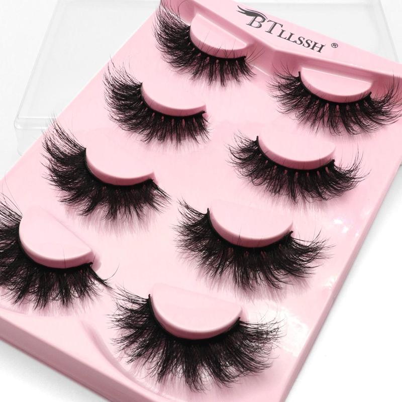 2 Styles Fluffy False Eyelashes, 12 Pairs Natural Curling Eye Makeup Strip Lashes of 2 Styles, Volumized False Eyelashes for Women and Girls Eye Makeup Enhancement