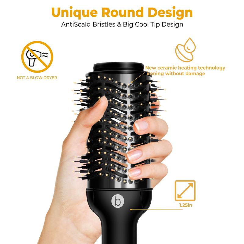 OKWRAP 3 In 1 BlowoutBrush, One Step Volumizer Hot Air Brush Comfort