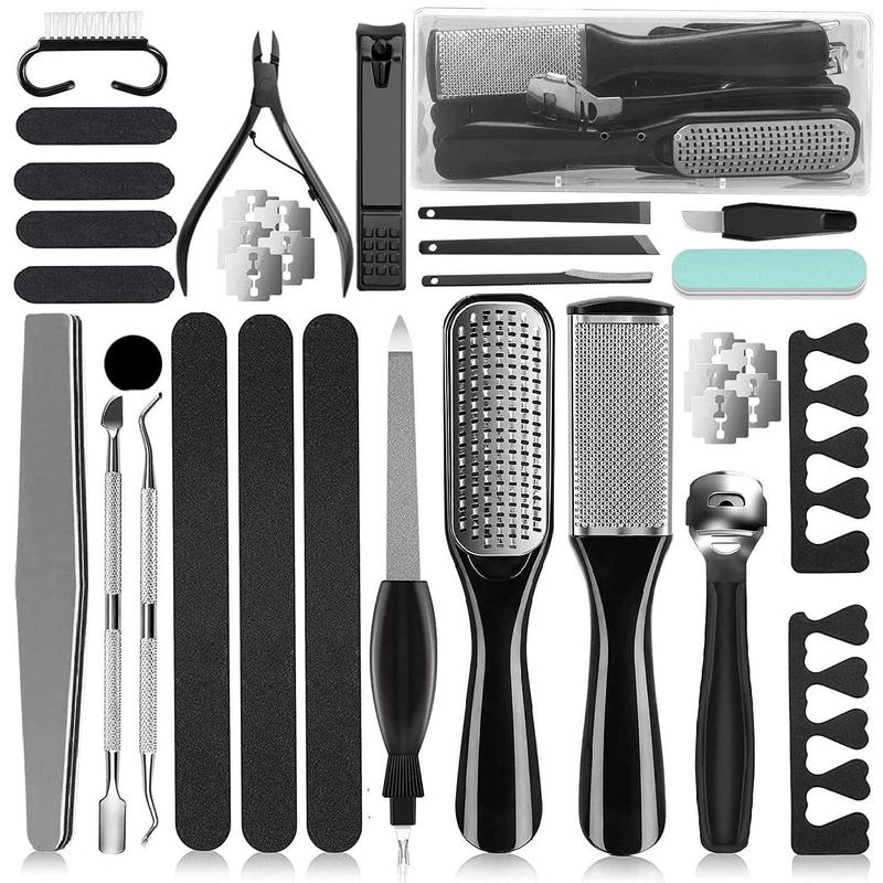 36 in 1 Pedicure Kit, Professional Pedicure Tools FootRasp Foot Dead Skin Remover for Home & Salon Care Manicure Nail Nail Care Callus Remover Cutics Nail Art