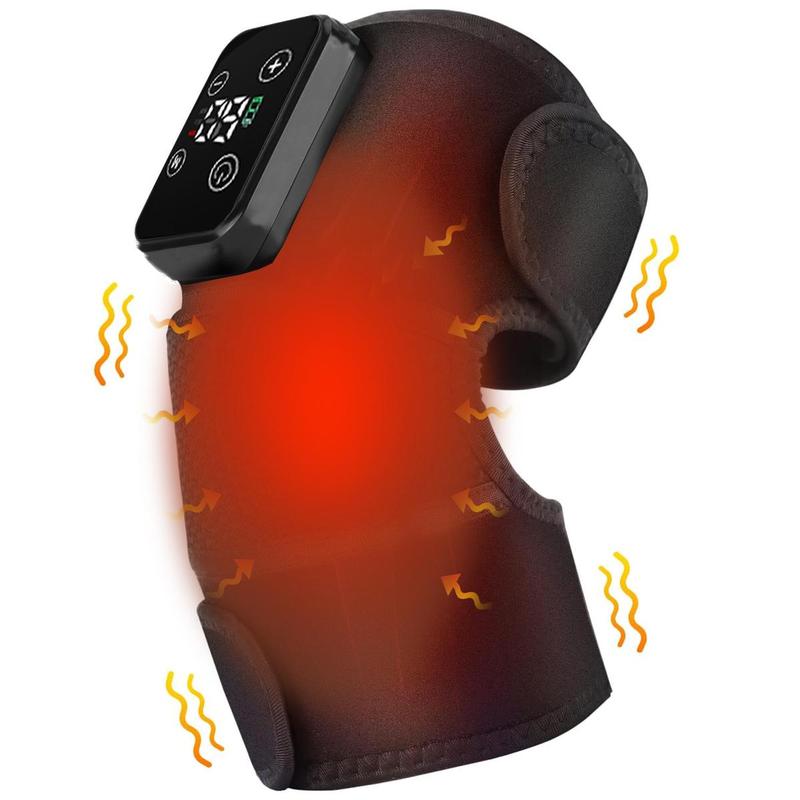 Heated Knee Massager, Multifunctional Cordless Knee Massager with Vibration Function, Heating Pads for Knee Shoulder Elbow Stress Relief