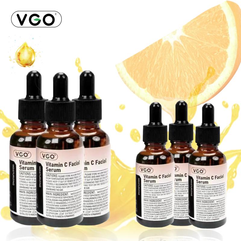 VGO Vitamin C Facial Serum Essence, 30ml Comfort Skincare Face Serum, Gentle Serum Vitamina E Cream- Cleanser-B3 Serum Essence 60ml Cleansing Hydrate Moisturizer Moisturize Moisture Skin Repair Hydrating Vitamin E