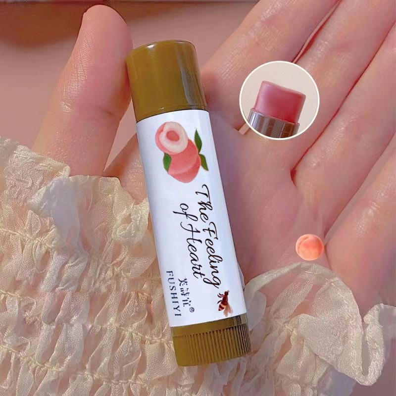 Peach Moisturizing Lip Balm, Waterproof Long-lasting Nourishing Lipstick, Color Changing Lip Care Lipstick, Lip Makeup Product for Women