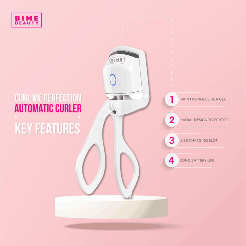 Bime Beauty Electric Heated Eyelash Curler | Long-Lasting Eyelash Curler Professional Eye Makeup Tool | Curl Eyelashes Effortlessly