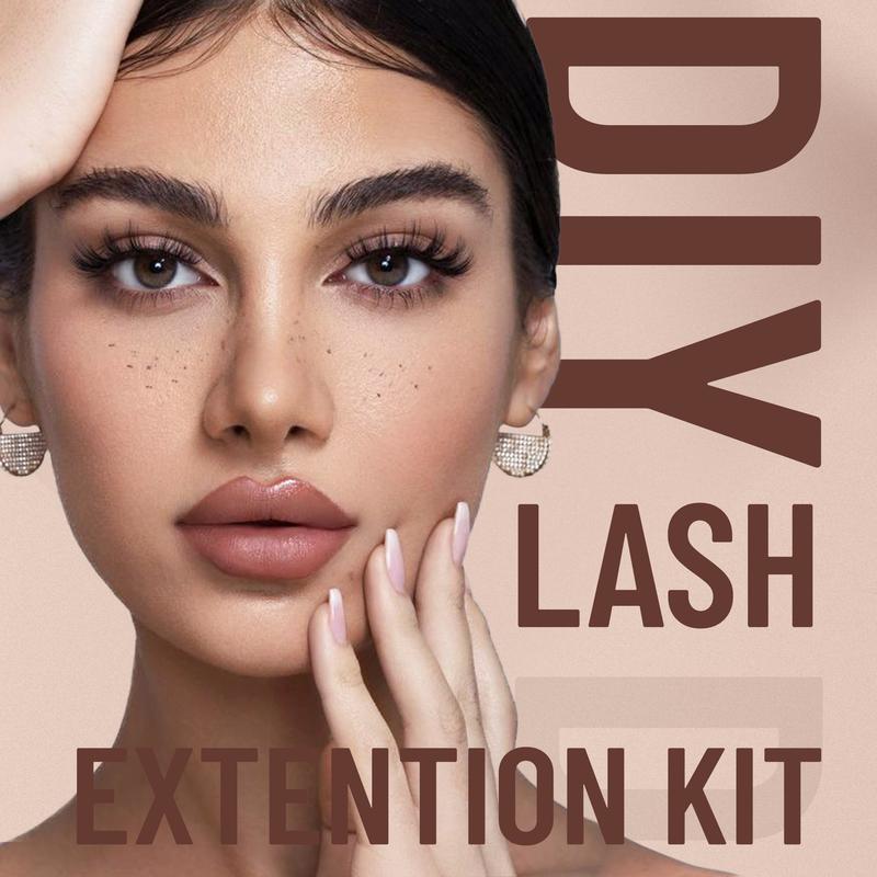 Fluffy Eyelash Extension Kit contains 240 thick lashes, 30D+40D individual lashes, individual lash set with lash bonding and sealant, lash remover, lash applicator, professional women's make-up accessories, beginner's manual  Makeup Clear Daily Cosmetic