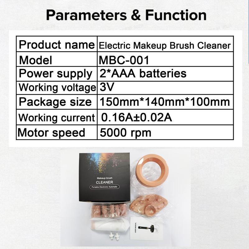 Electric Brush Cleaner Machine, Battery Required Makeup Brush Cleaner Dryer without Batteries, Automatic Brush Cleaner, Makeup Brush Tools, Cosmetic Cleansing Tool, Back to School