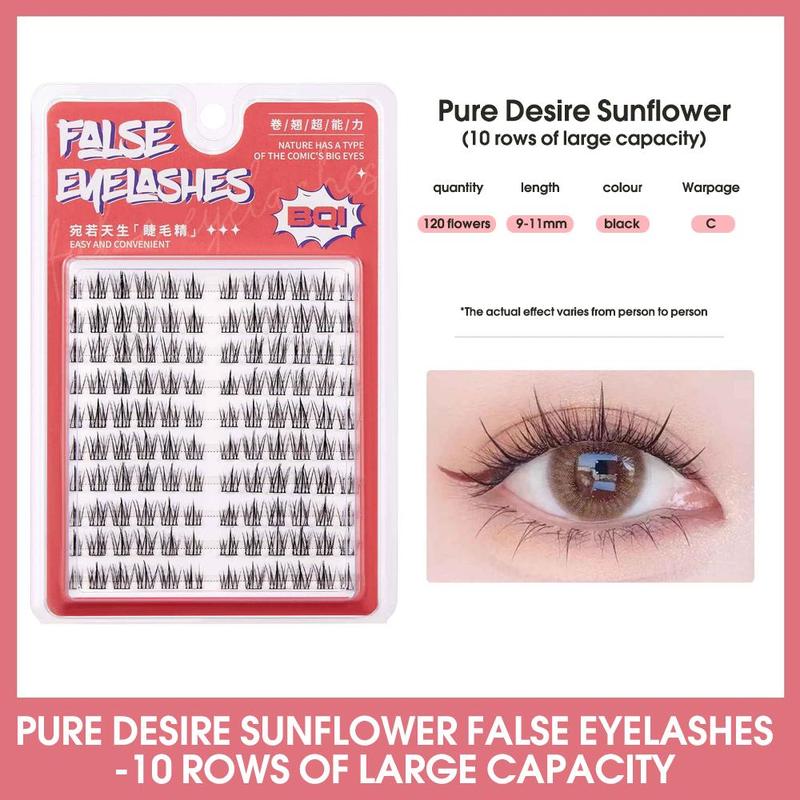 C Curl   Individual False Eyelashes, 1 Set Natural Look Eyelash Extensions, Self Grafting Eyelash Clusters, False Eyelashes Clusters