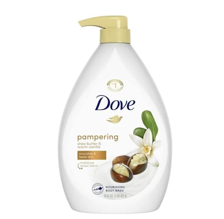 Dove Purely Pampering Body Wash Pump Shea Butter with Warm Vanilla 34 oz