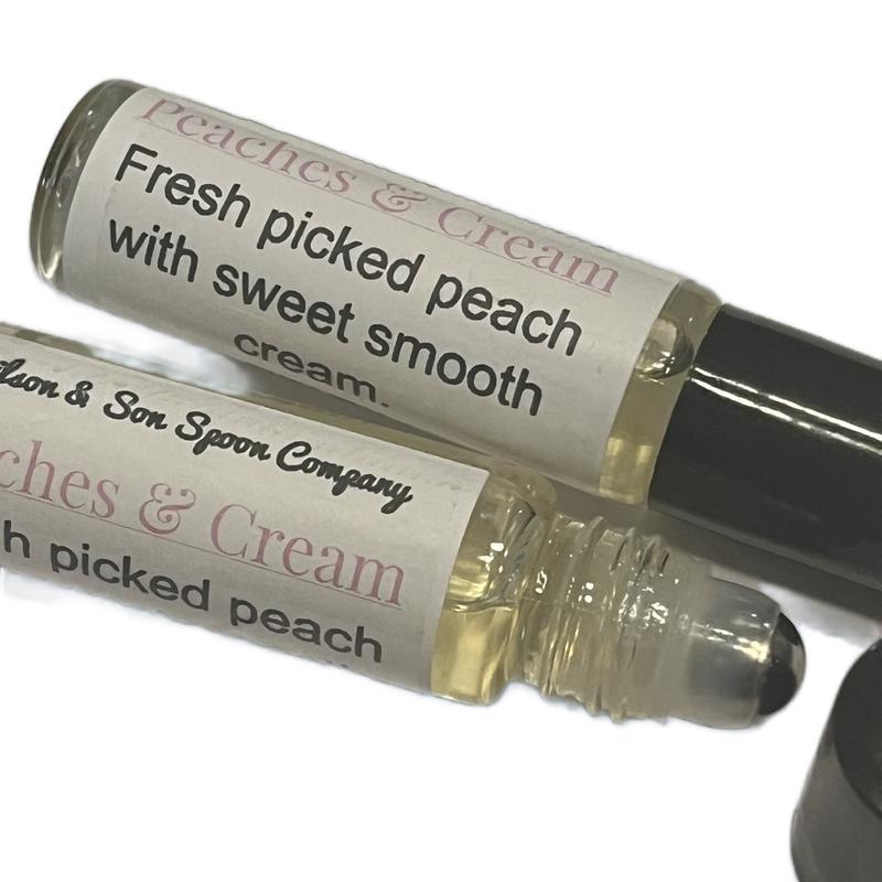 Peaches and Cream Roll-On Body Oil by Small Business in Kansas City