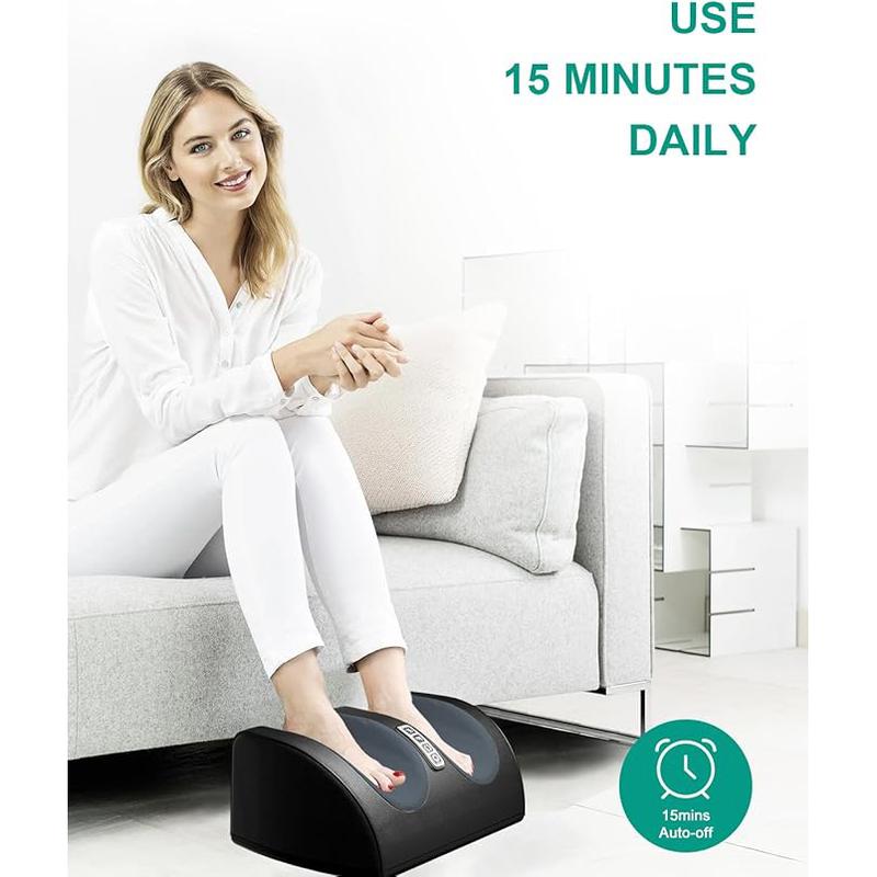 Foot Massager Machine with Heat [2025 Upgraded], FSA HSA Eligible Foot Massager, Christmas Gifts for Women Mom Men Dad, 3 Heat Levels