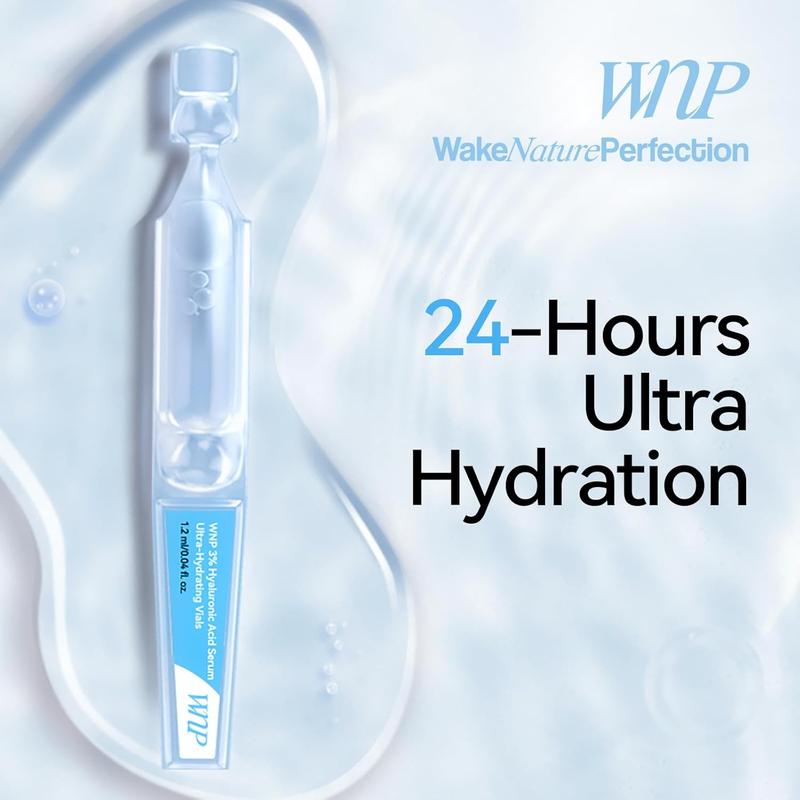 WNP Ultra-Hydrating Serum -Vegan | 3% Hyaluronic Acid Glass Skin Single-Use Vials Skincare Comfort