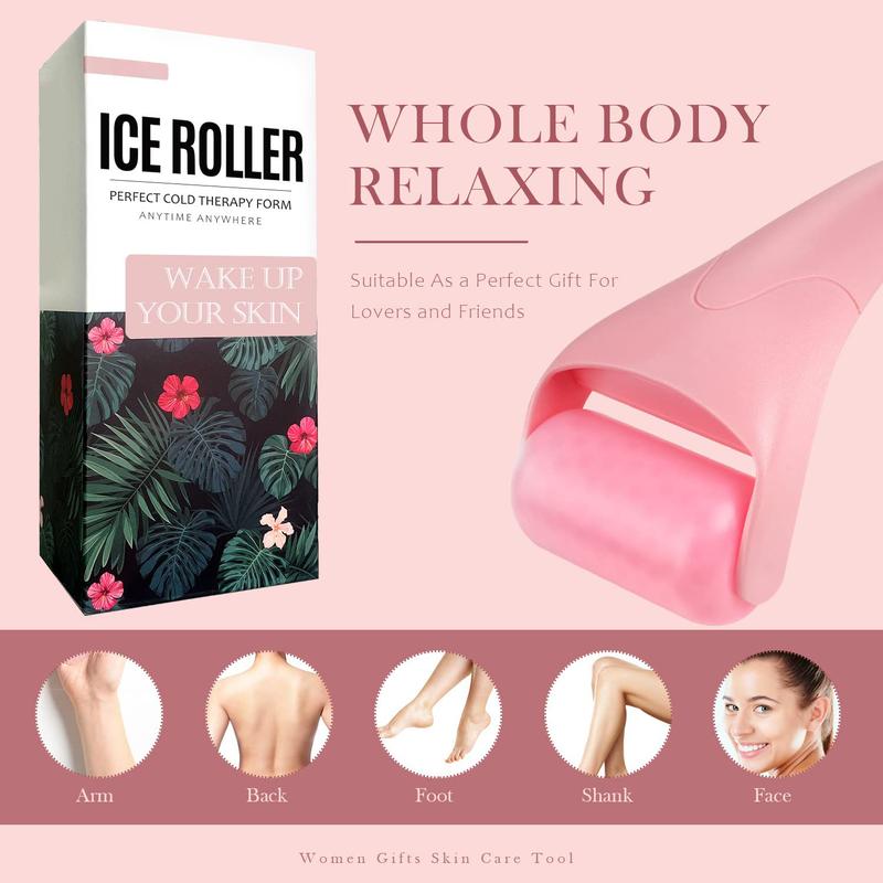 Amazing Ice Roller Face! Suitable for All Skin Types. This Facial Tool is Perfect for Relieving Eye Puffiness, Migraine Pain, Minor Injuries, and even Reducing Wrinkles. A Wonderful Women's Gift Option.