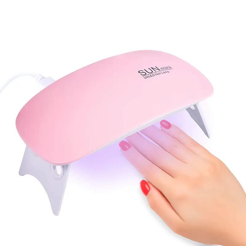 Portable Mini UV LED Nail Lamp, Mouse Shaped Pocket Size Nail Dryer with USB Cable, Nail Art Tool for Home & Travel