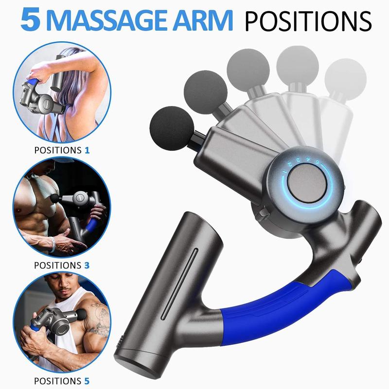 Deep Tissue Massage Gun for Athlete with Adjustable Arm