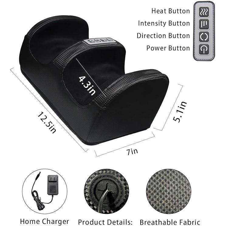 Foot Massager Machine with Heat [2025 Upgraded], FSA HSA Eligible Foot Massager, Christmas Gifts for Women Mom Men Dad, 3 Heat Levels