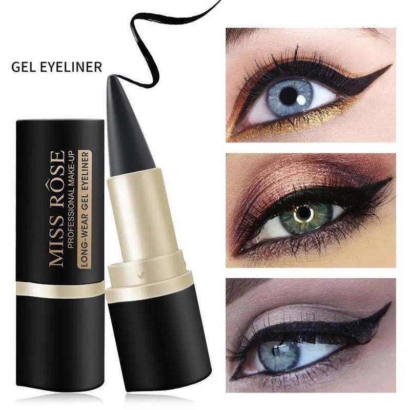 Natural Black Eyeliner cream WaterproofLong-lasting Quick Dry Eye Liner Pen MakeupTools Eyeliner Pencil Cosmetics Lipliner