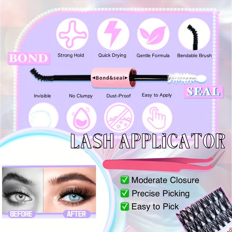 480pcs Lash Extension Kit DIY Lash Clusters Eyelash Extension Kit, 9-16mm Mix 30D 40D Curl Individual Lashes Kit With Lash Bond And Seal Lash Tweezers For Self Use (30D&40D-0.07D-9-16MIX KIT)