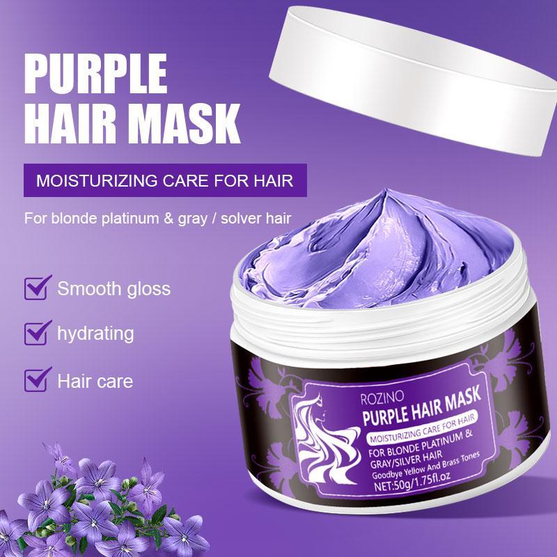 Purple Hair Mask, 1 Box Deep Moisturizing Hair Mask, Revitalizes Hair, Suitable for Damaged Hair