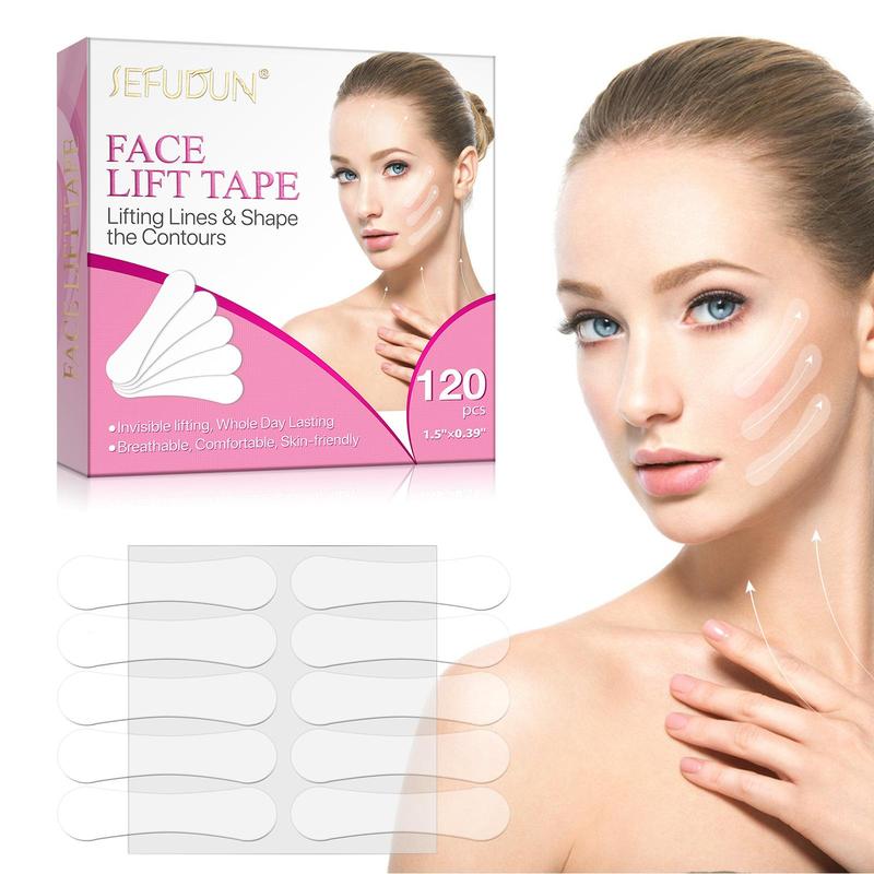 Invisible Facial Lift Patch, 120pcs box Face Firming Tape, Facial Skin Lifting Sticker, Facial Skin Care Tool for Women, Christmas Gift