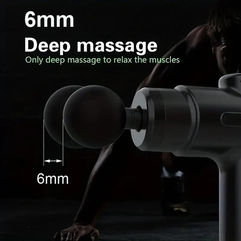 Mini Massage Gun, 1 Set Handheld Muscle Massager with Massage Heads, USB Rechargeable High-frequency Deep Tissue Body Muscle Relaxation Fascia Gun, Christmas, Fall, Ideal Winter Gift Set, Thanksgiving Gifts