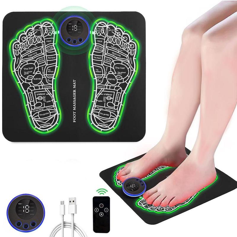 Foot Massager, 8 Modes 19 Gear Foot Relaxation Pad with Remote Control, Electric Foot Massage Machine for Home & Office