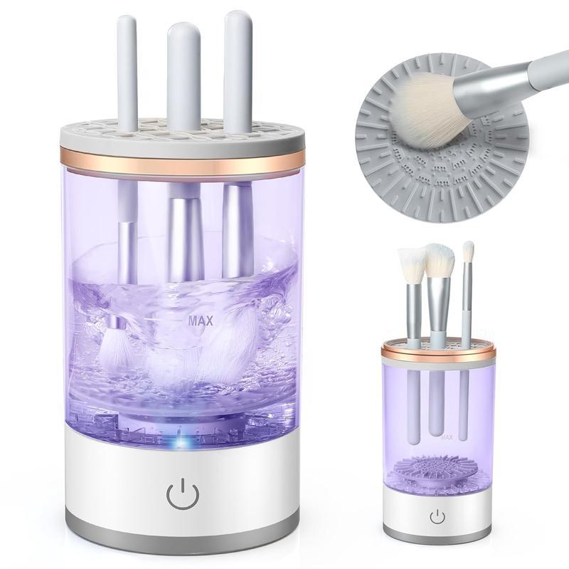 Electric Makeup Brush Cleaner, Portable Make Up Brush Cleaner Machine for All Makeup Brushes with Makeup Brush Cleaner Mat, Cleaning Supplies, Christmas Gift