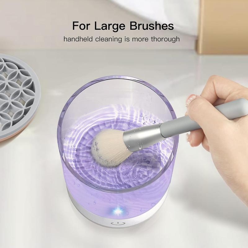 Electric Makeup Brush Cleaner, Portable Make Up Brush Cleaner Machine for All Makeup Brushes with Makeup Brush Cleaner Mat, Cleaning Supplies, Christmas Gift