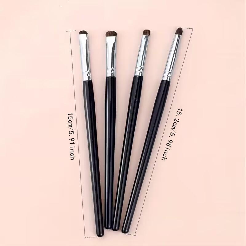 Professional Makeup Brush Set, 4 Counts set Eye Shadow Brush, Eye Makeup Brush, Makeup Tool for Blending Eyeshadow, Eyeliner, Brow