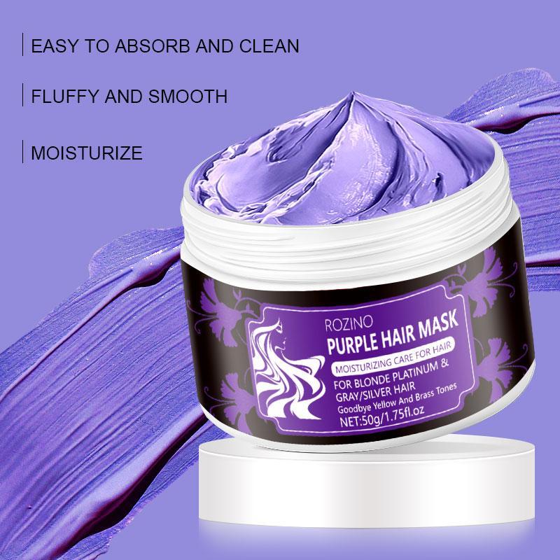 Purple Hair Mask, 1 Box Deep Moisturizing Hair Mask, Revitalizes Hair, Suitable for Damaged Hair