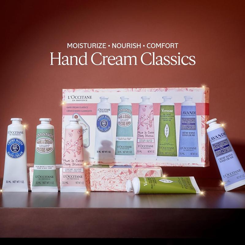 Nourishing & Protective Classic Hand Cream Holiday Sets: Gift the Best Moisturizing Hand Creams Including Almond, Shea Butter, Lavender, Limited Edition Citrus Scents & More L'Occitane L'Occitane