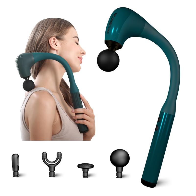 ChillTreat Massage Hammer with Extended Handle U-Shaped, Handheld Deep Tissue Muscle Massager for Back Pain Relief Body Care Therapy Comfort