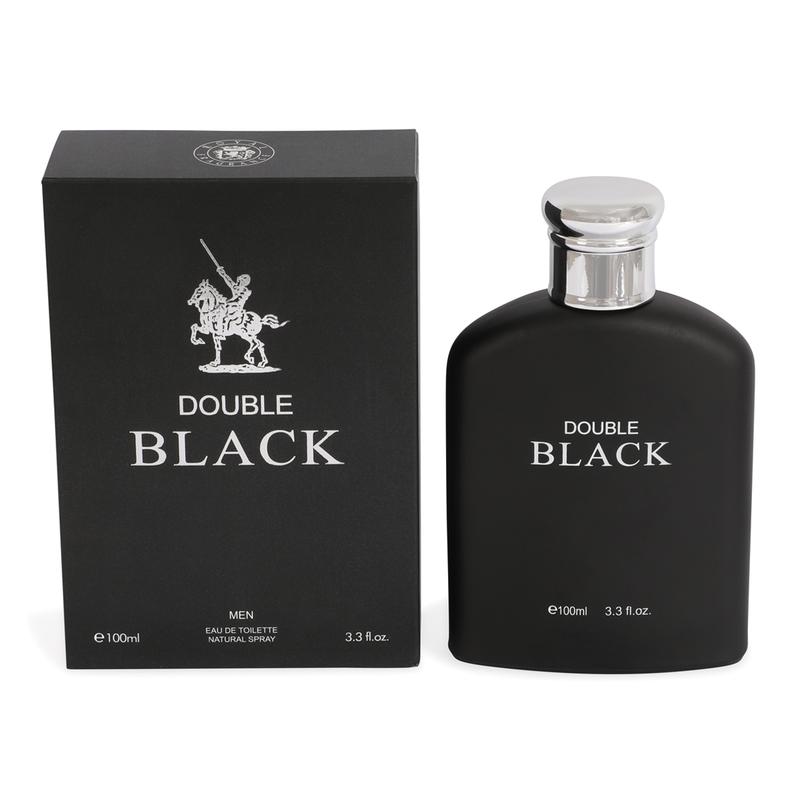 Double Black Eau de Toilette Natural Spray Cologne for Men 100ml 3.3fl.oz. - Fragrance for Men men cologne