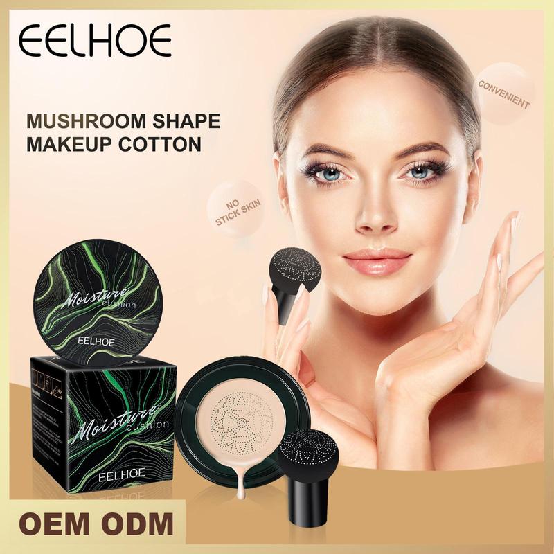 Mushroom Head Air Cushion CC Cream, 1 Box Long Lasting Moisturizing Foundation, Lightweight Full Coverage Flawless Makeup Cream for Women & Girls