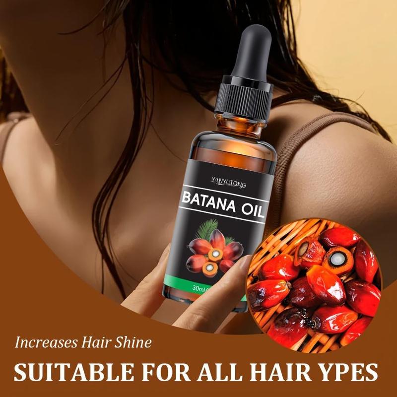 Batana Oil Hair Care Essential Oil, 2 Counts Deep Moisturizing & Smoothing Hair Oil, Hair Care Products for Dry & Damaged Hair