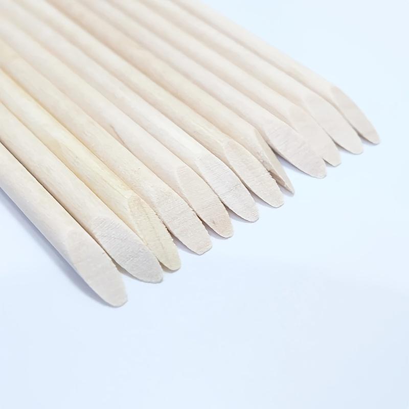 100pcs Double Sided Cuticle Pusher, Multifunctional Nail Art Wooden Stick, Manicure Nail Enhancement Tool, Dead Skin Push Double Headed Stick