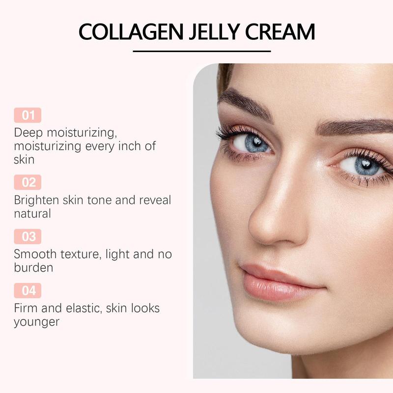 Collagen Jelly Cream & Firming Serum, 2 Counts set Moisturizing Skin Care Set, Hydrating Skin Care Product for Women & Men, Christmas Gift