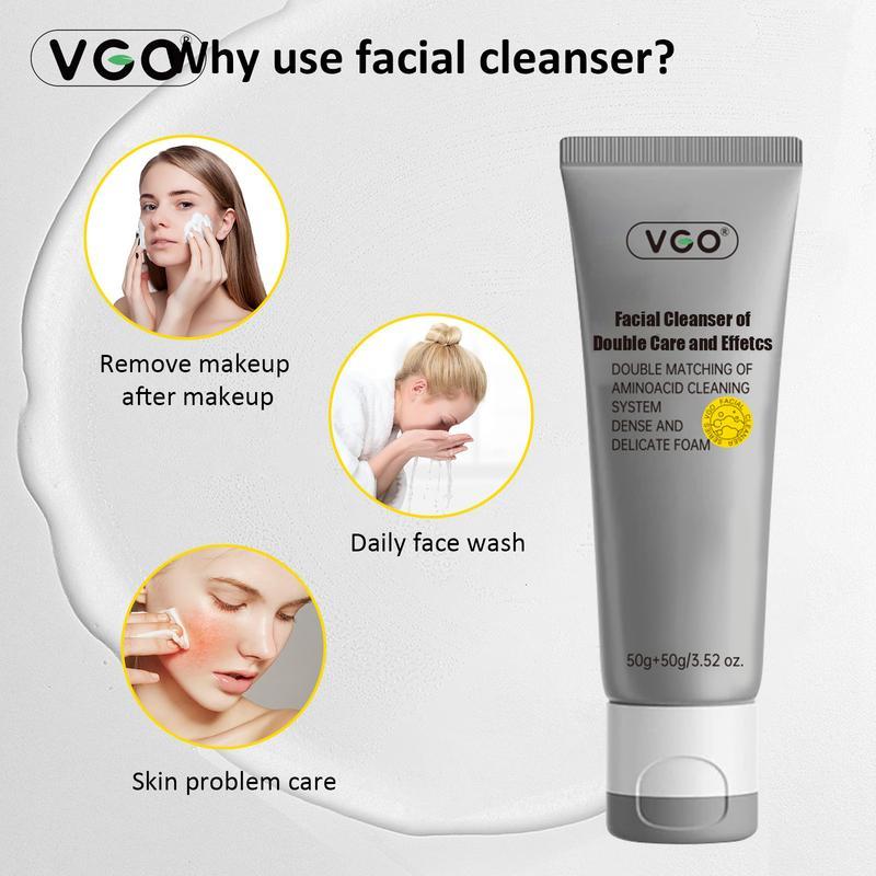 VGO Vitamin C Serum Moisturizer and Facial Cleanser Set Cleansing Moisturizing Suitable for sensitive skin-Live Skincare Radiance