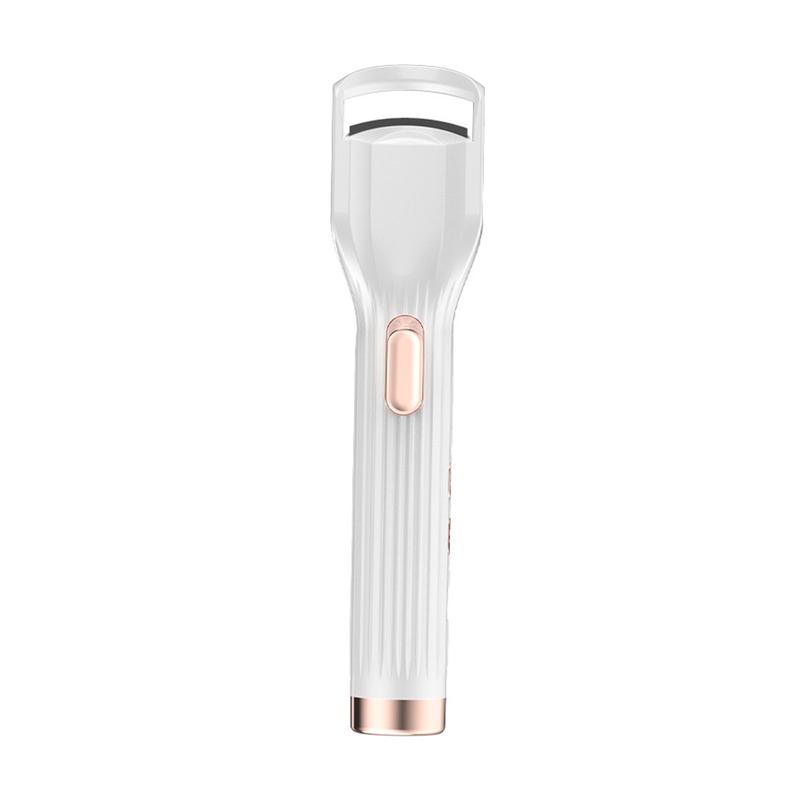 Heated Eyelash Curler - Fast Heat up in 8s - 24 Hours Long Lasting - Rechargeable Electric Eyelash Curler with Type-C, Innovative L Silicone, 2 Heat Modes, Anti-Burn Eyelid